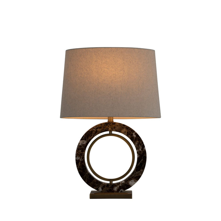Janelle Marble Metal Antique Brass Table Lamp - 26.75 In. H
