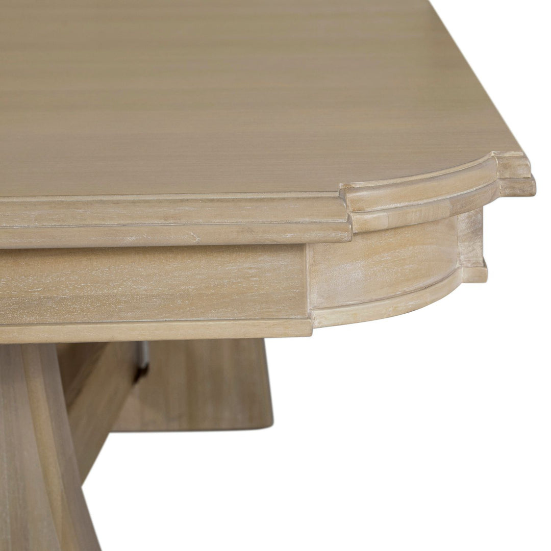 Maris Mahogany Rectangle Trestle Extension Dining Table - 78 In. W X 30 In. H