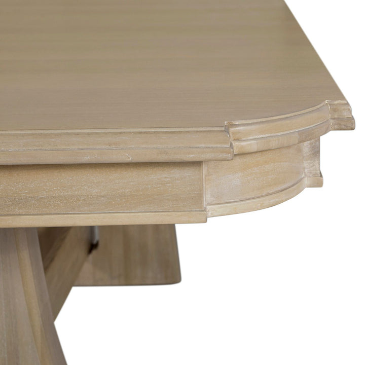 Maris Mahogany Rectangle Trestle Extension Dining Table - 78 In. W X 30 In. H