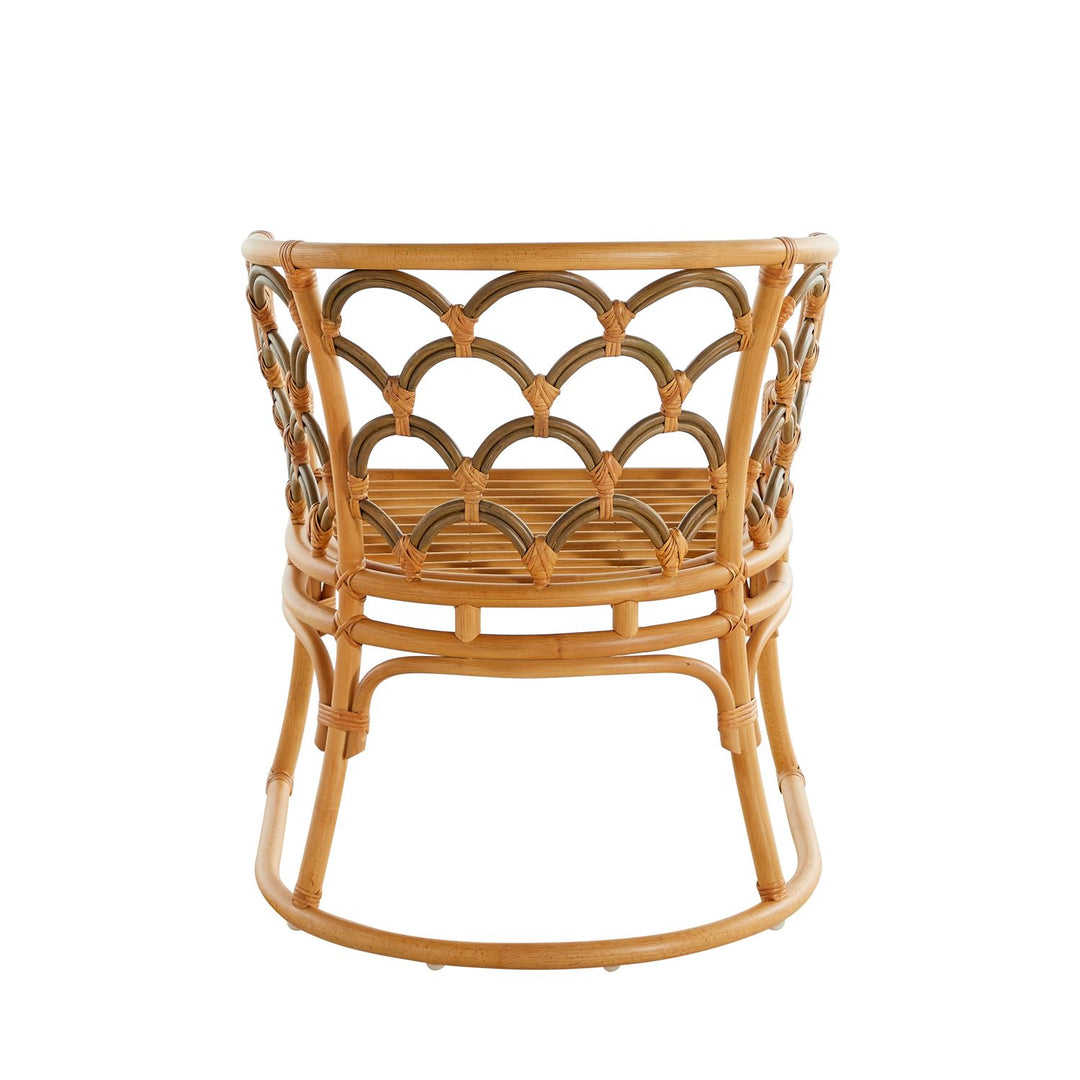 Coralee Natural Rattan Dining Chair - Gray