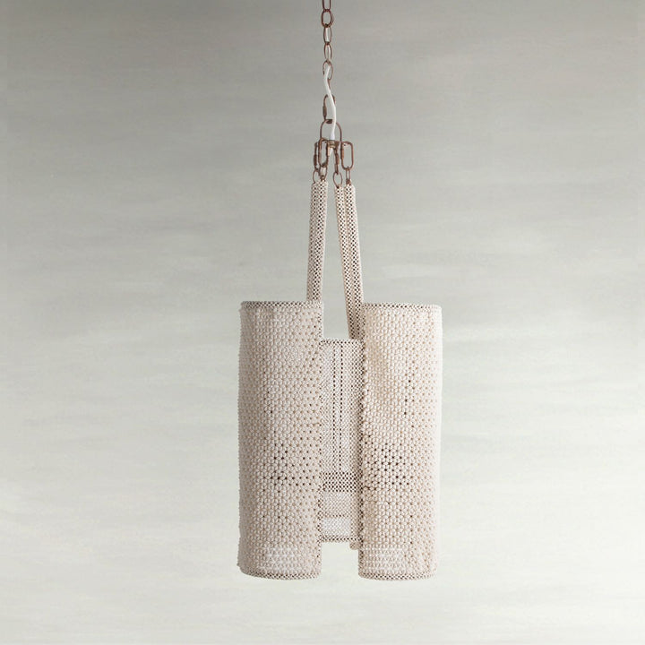 Teagan Wood Winter White Pendant Chandelier - 18.5 In. W X 20.625 In. H