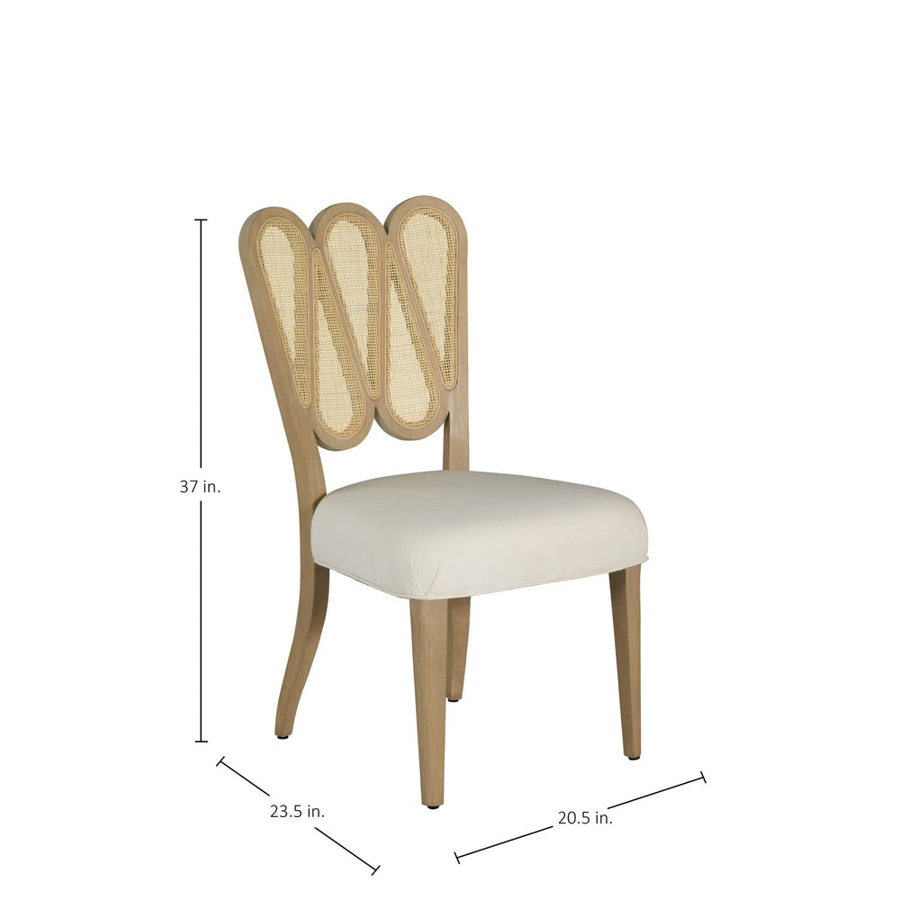Wave Mahogany Curved Frame Dining Side Chair - Drift