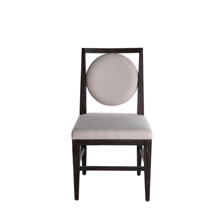 Josy Oak Tapered Legs Dining Chair - Cerused Ash Ivory Beige