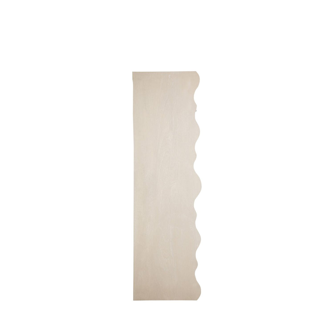 Meredith Mindi Wood Wavy Dresser - 6 Drawers, Textured Cerused White