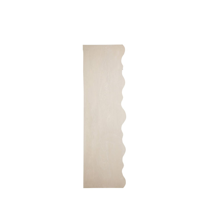 Meredith Mindi Wood Wavy Dresser - 6 Drawers, Textured Cerused White