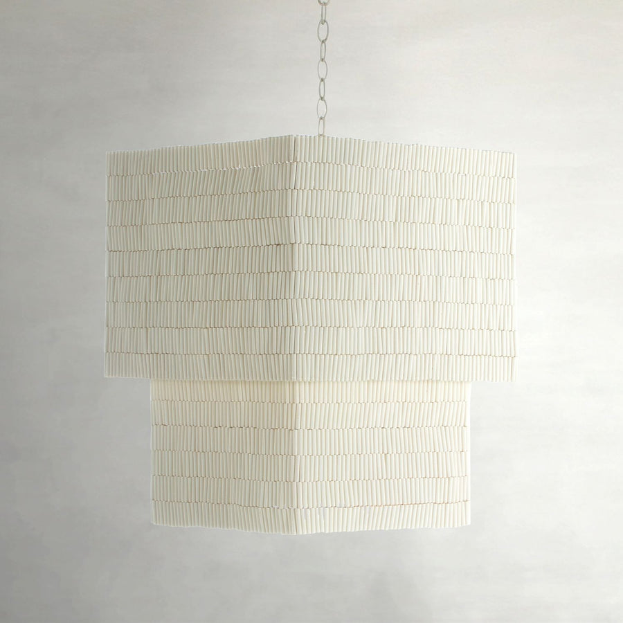 Eileen Wood Winter White Chandelier - 32 In. D X 29.25 In. H