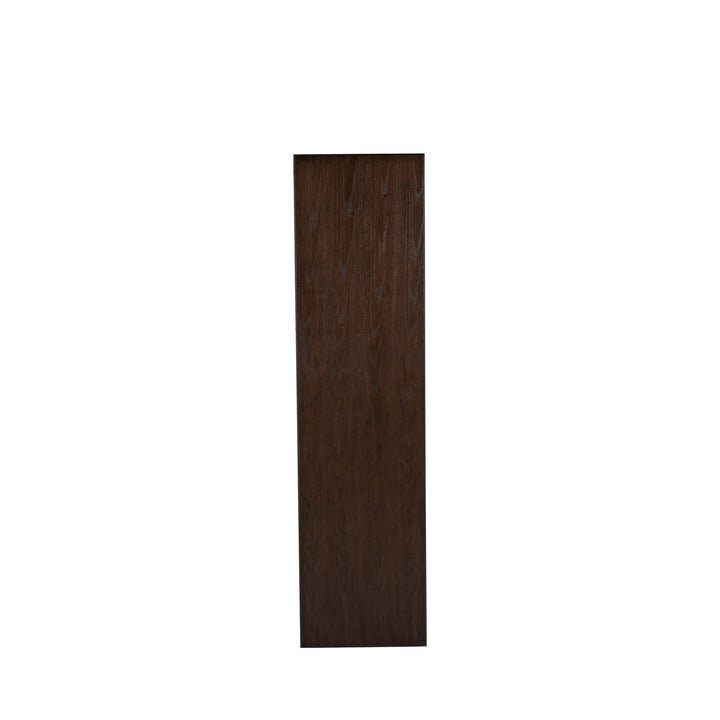 Saffron Oak Transitional Cabinet - 8 Shelves, Tuscan Brown
