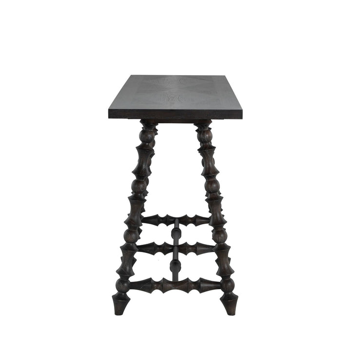 Kirkwood Mindi Veneer Rectangle Trestle Console Table - 70 In. W X 34.25 In. H