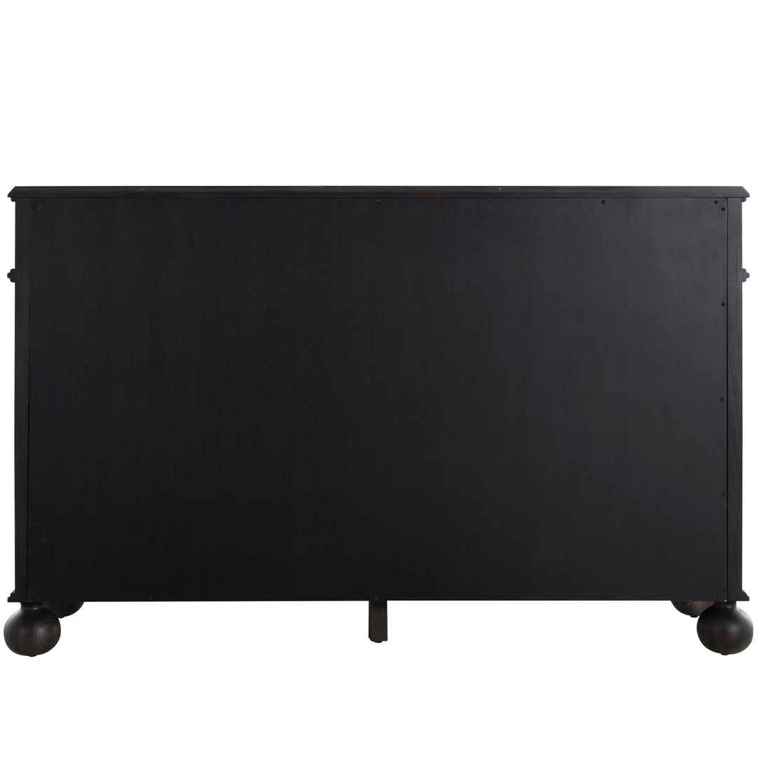 Ezekiel Mindi Wood Sideboard - 3 Shelves, Cerused Forest Black