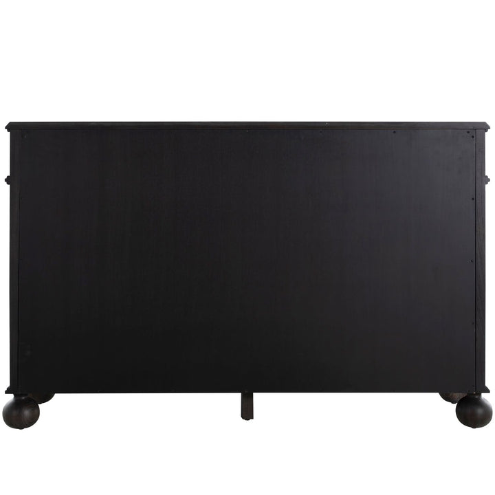 Ezekiel Mindi Wood Sideboard - 3 Shelves, Cerused Forest Black
