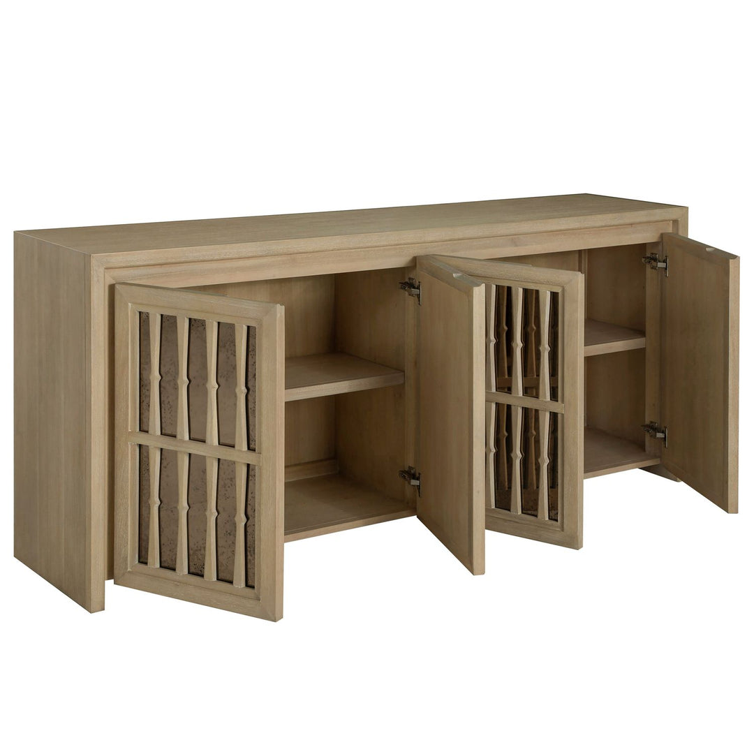 Caliza Mahogany Wood Buffet - 77.25 In. W X 34 In. H