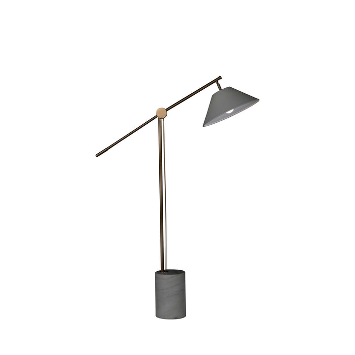 Estelle Brass Marble Base Bell Top Floor Lamp - 55.5 In. H