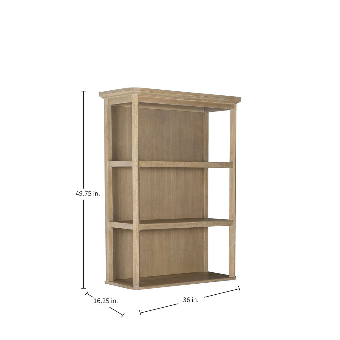 Somerset Mahogany Wood Hutch - 2 Shelves, Drift Cabinet