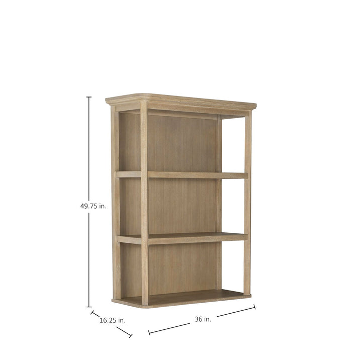 Somerset Mahogany Wood Hutch - 2 Shelves, Drift Cabinet