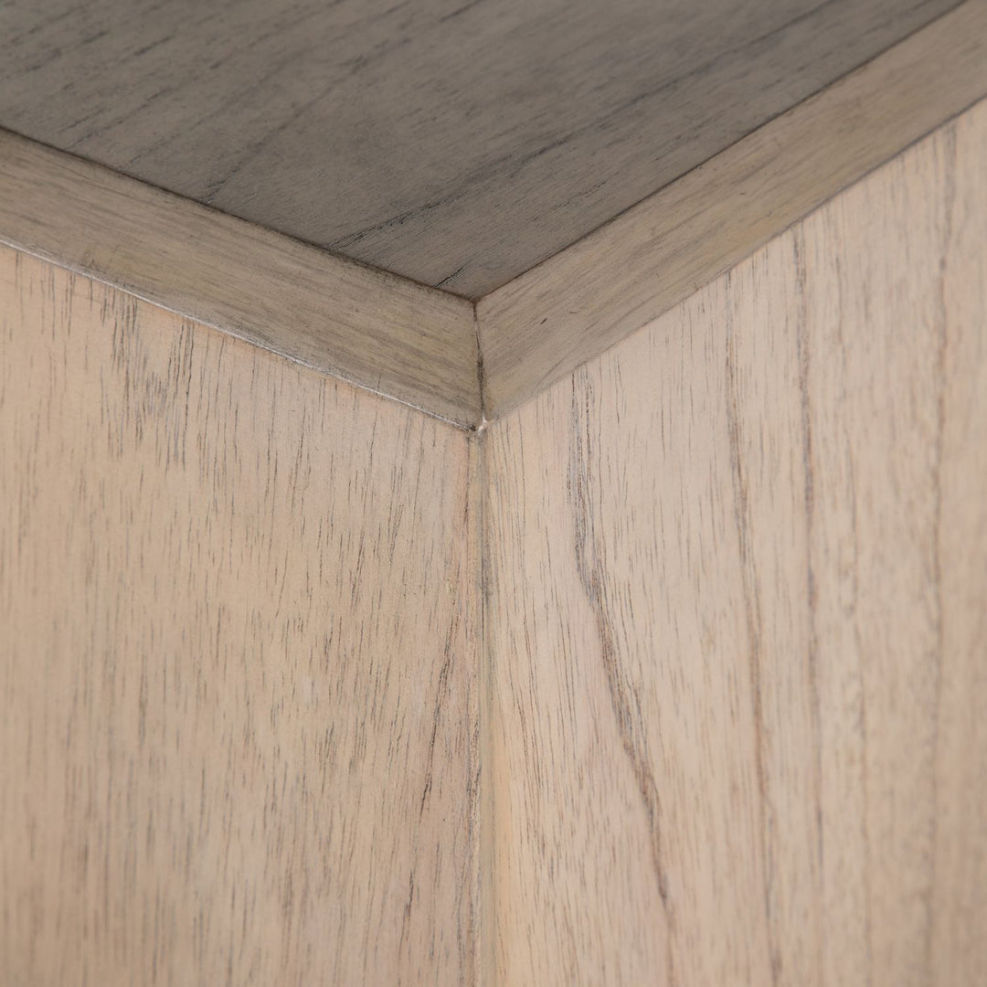 Chess Mahogany Wood Square Pedestal Accent Table - 18 In. W X 36 In. H
