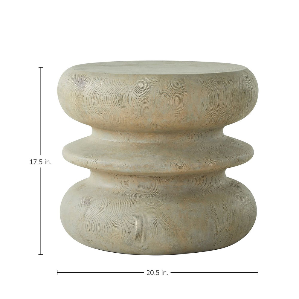Teva Resin Round Pedestal Coffee Table - Forest Black, 20.5 In. W X 17.5 In. H