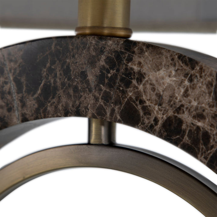Janelle Marble Metal Antique Brass Table Lamp - 26.75 In. H