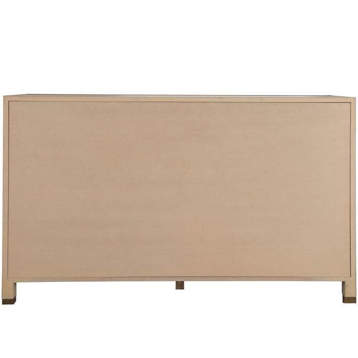 Jordan Oak Wood Dresser - 8 Drawers, Cerused Natural
