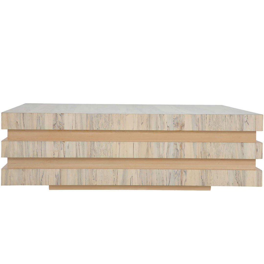Bourne Wood Square Pedestal Coffee Table - 47 In. W X 15 In. H