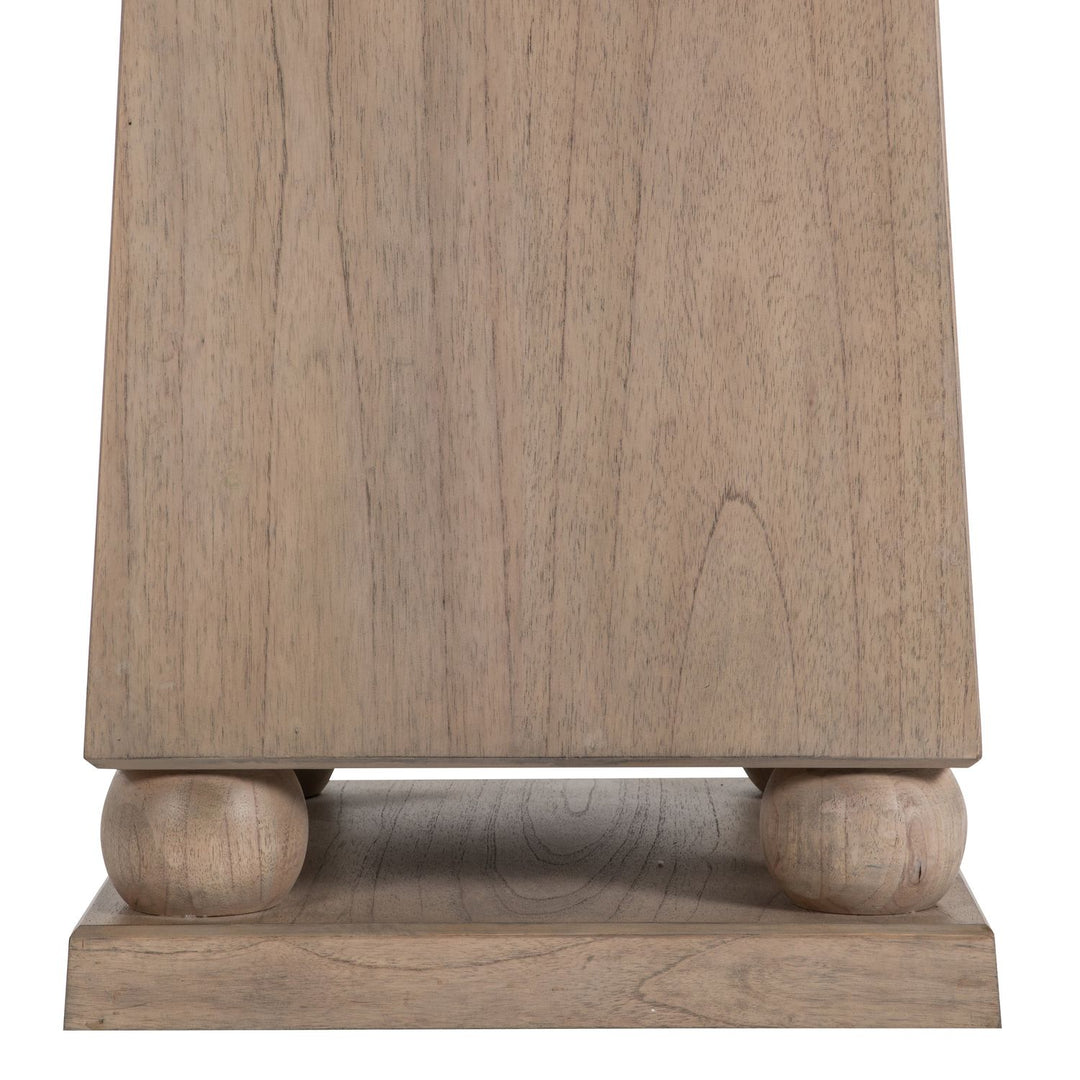Chess Mahogany Wood Square Pedestal Accent Table - 18 In. W X 36 In. H