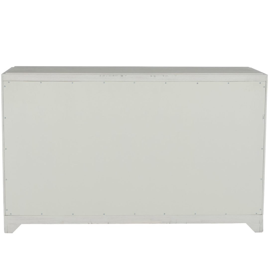 Fairmont Mindi Wood Dresser - 6 Drawers, Cerused White