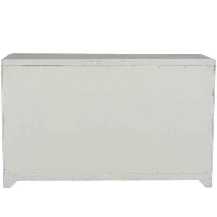Fairmont Mindi Wood Dresser - 6 Drawers, Cerused White
