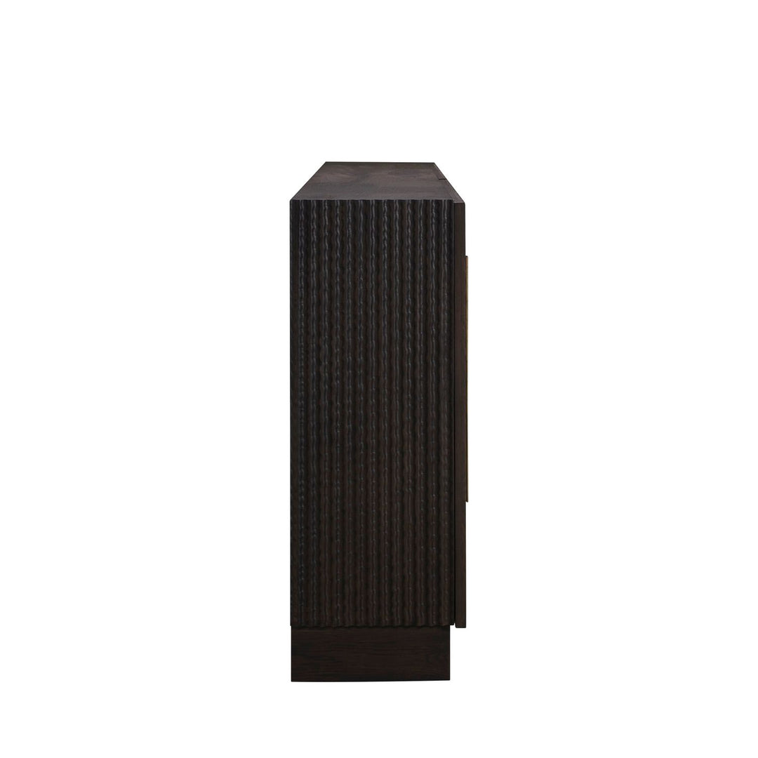 Diego Oak Sideboard - 2 Shelves, Dark Stained