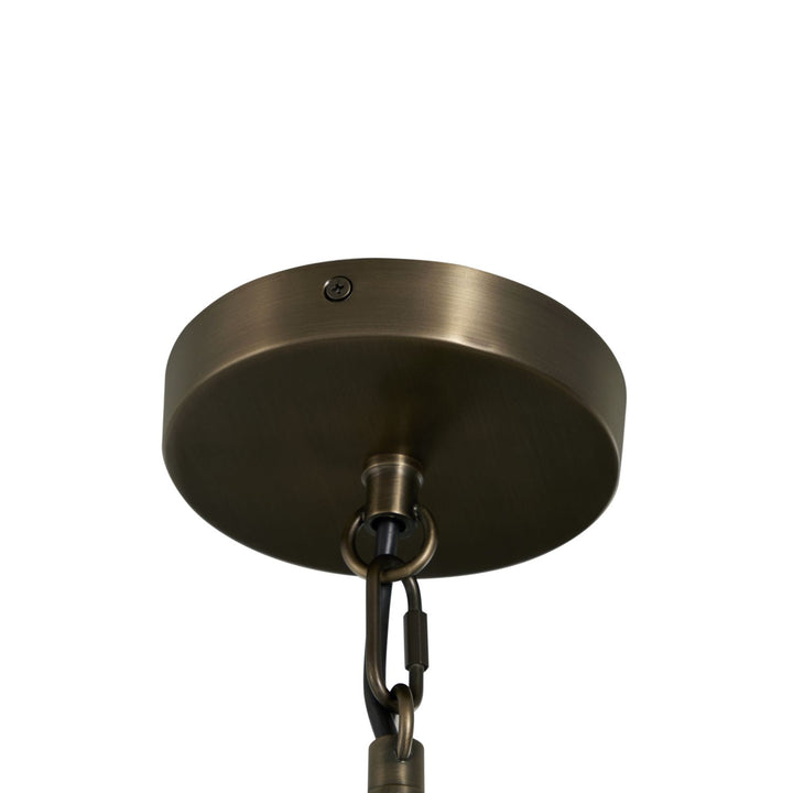 Vistara Mountain Bronze Leather Pendant - 18.25 In. D X 44.75 In. H