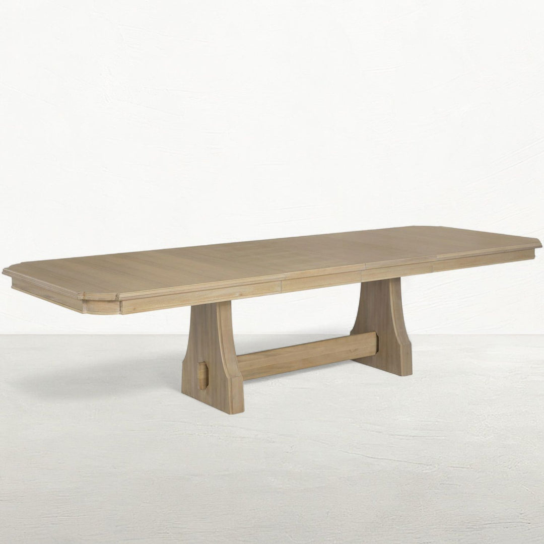 Maris Mahogany Rectangle Trestle Extension Dining Table - 78 In. W X 30 In. H