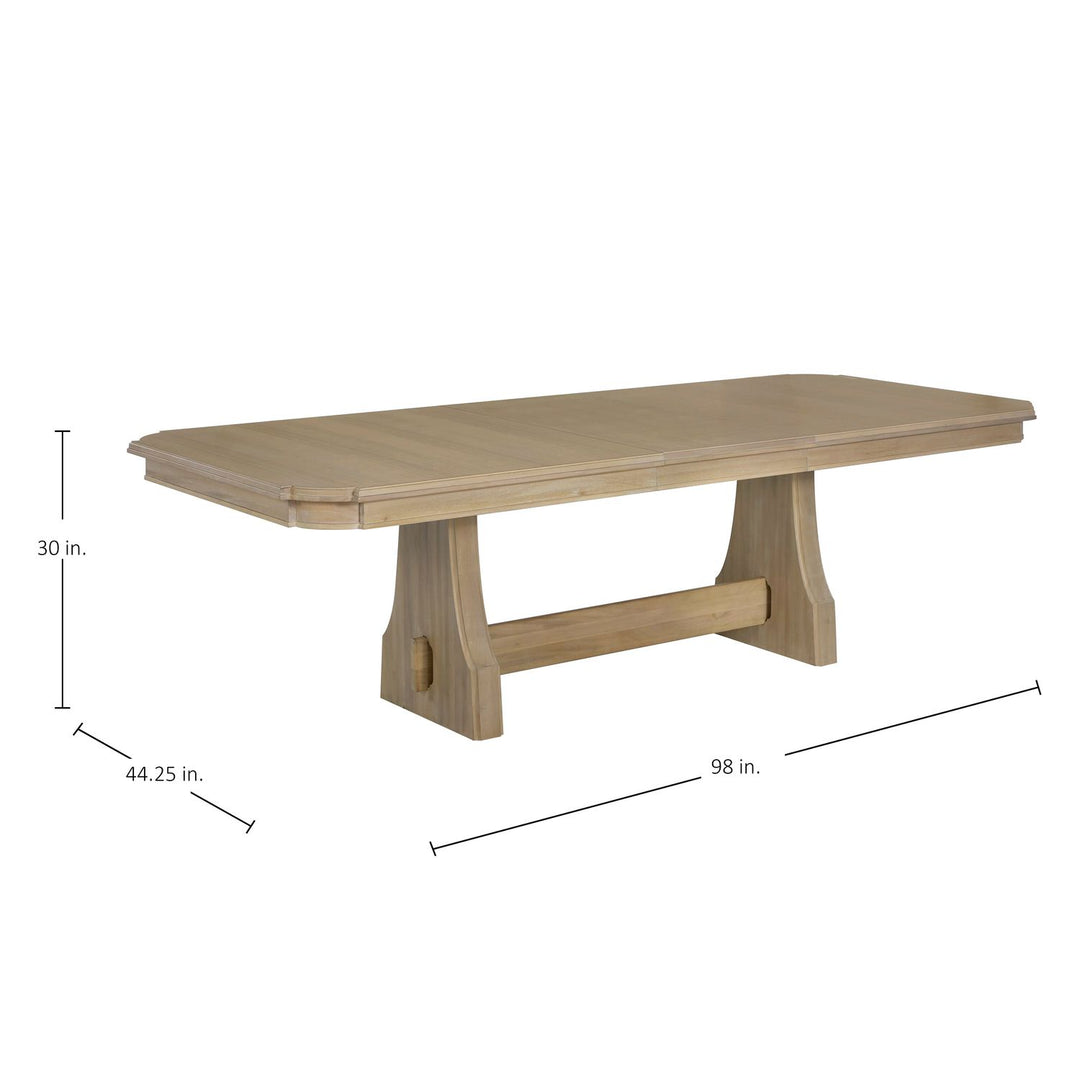 Maris Mahogany Rectangle Trestle Extension Dining Table - 78 In. W X 30 In. H