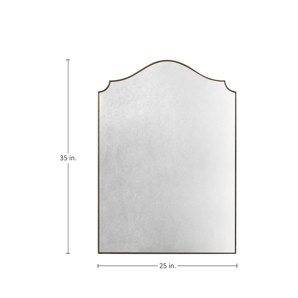 Norma Arch Top Dresser Mirror - Gilded Gold, 35 In. H X 25 In. W X 1.5 In. D