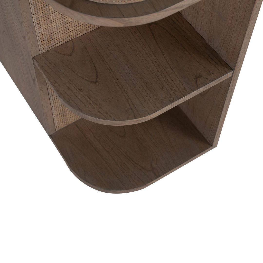 Elsa Mindi Wood Desk - 6 Soft-Close Drawers, Blonde Natural
