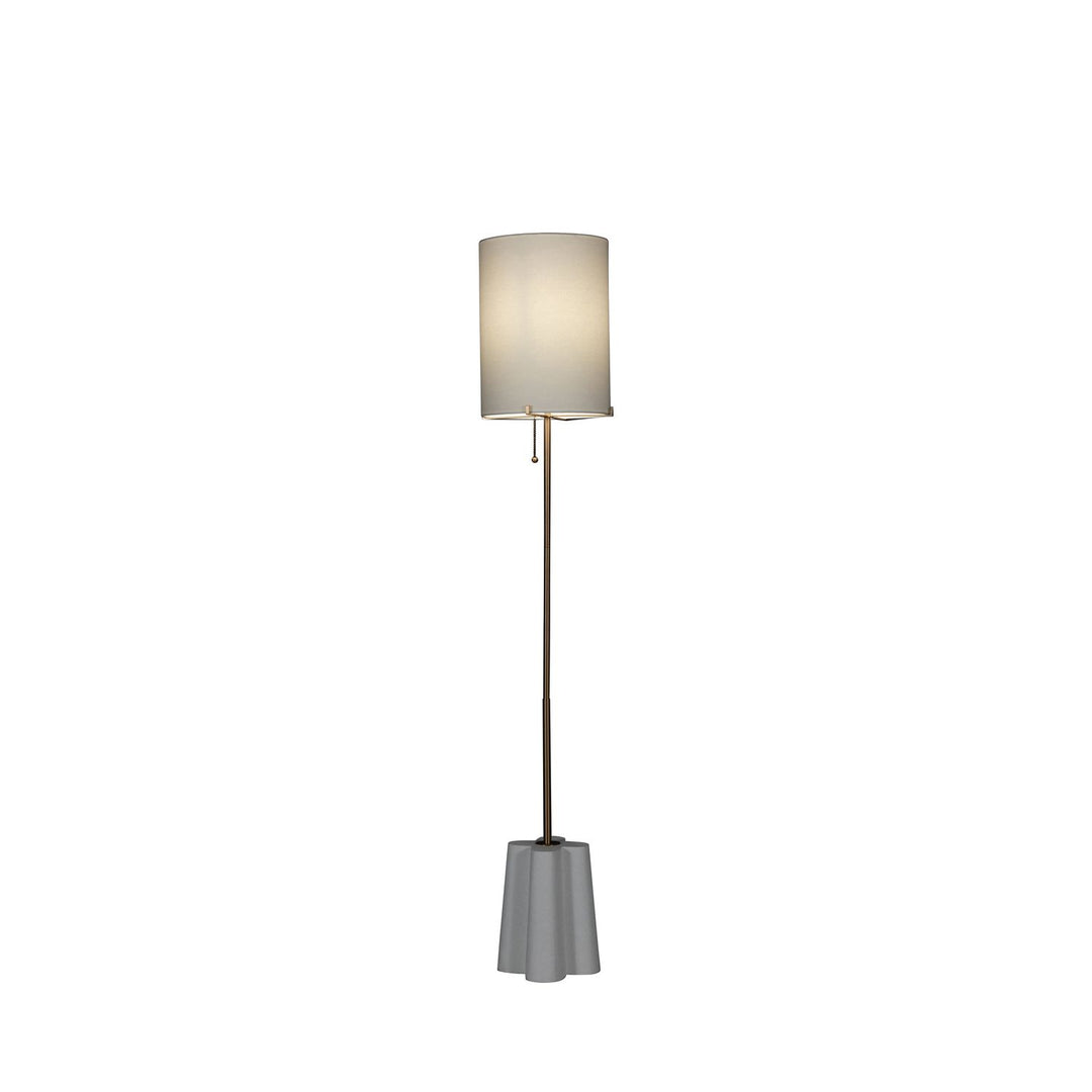 Florence Brushed Brass Cylinder Floor Lamp - 58.25 In. H