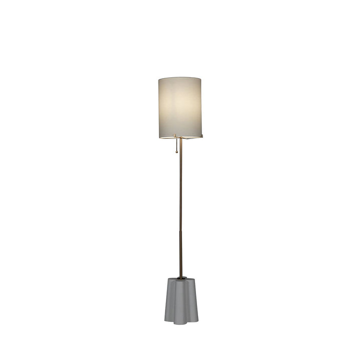 Florence Brushed Brass Cylinder Floor Lamp - 58.25 In. H