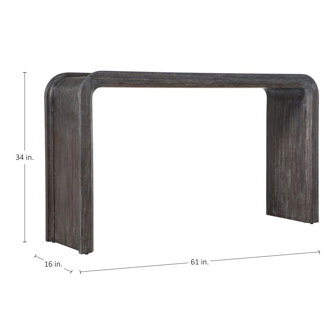 Norman Mindi Wood Rectangle Waterfall Console Table - 61 In. W X 34 In. H