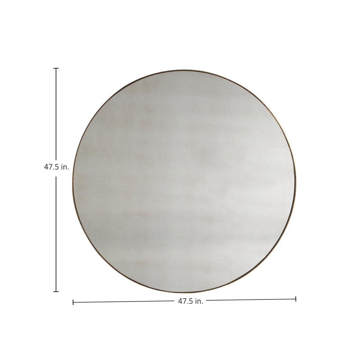 Nancy Circle Accent Mirror - Gilded Gold, 47.5 In. H X 47.5 In. W X 0.75 In. D