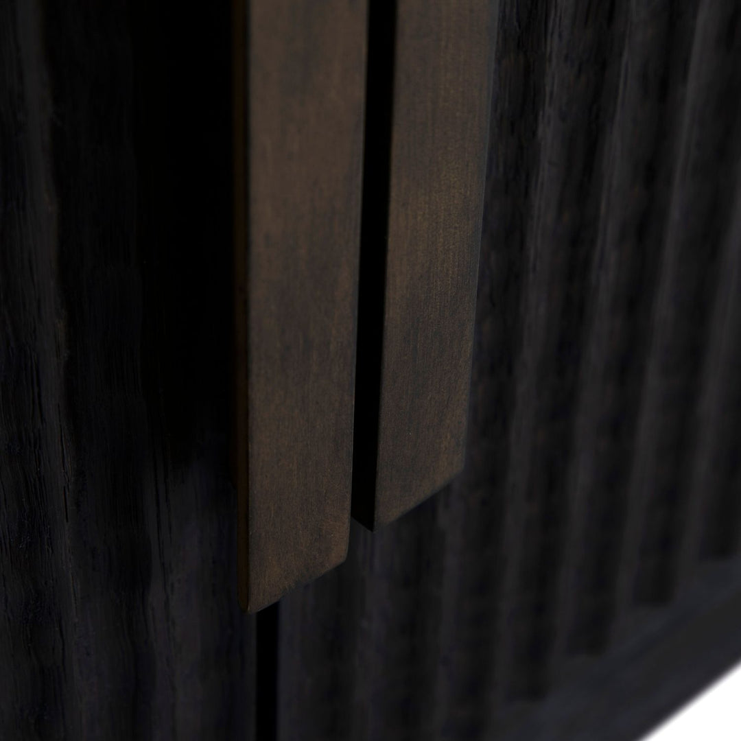 Diego Oak Sideboard - 2 Shelves, Dark Stained