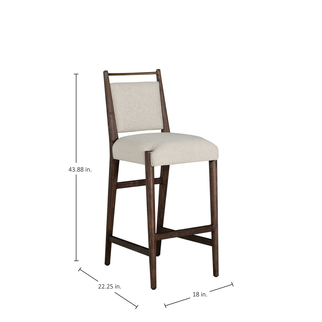 Highland Oak Reclined Back Bar Stool - Dusk
