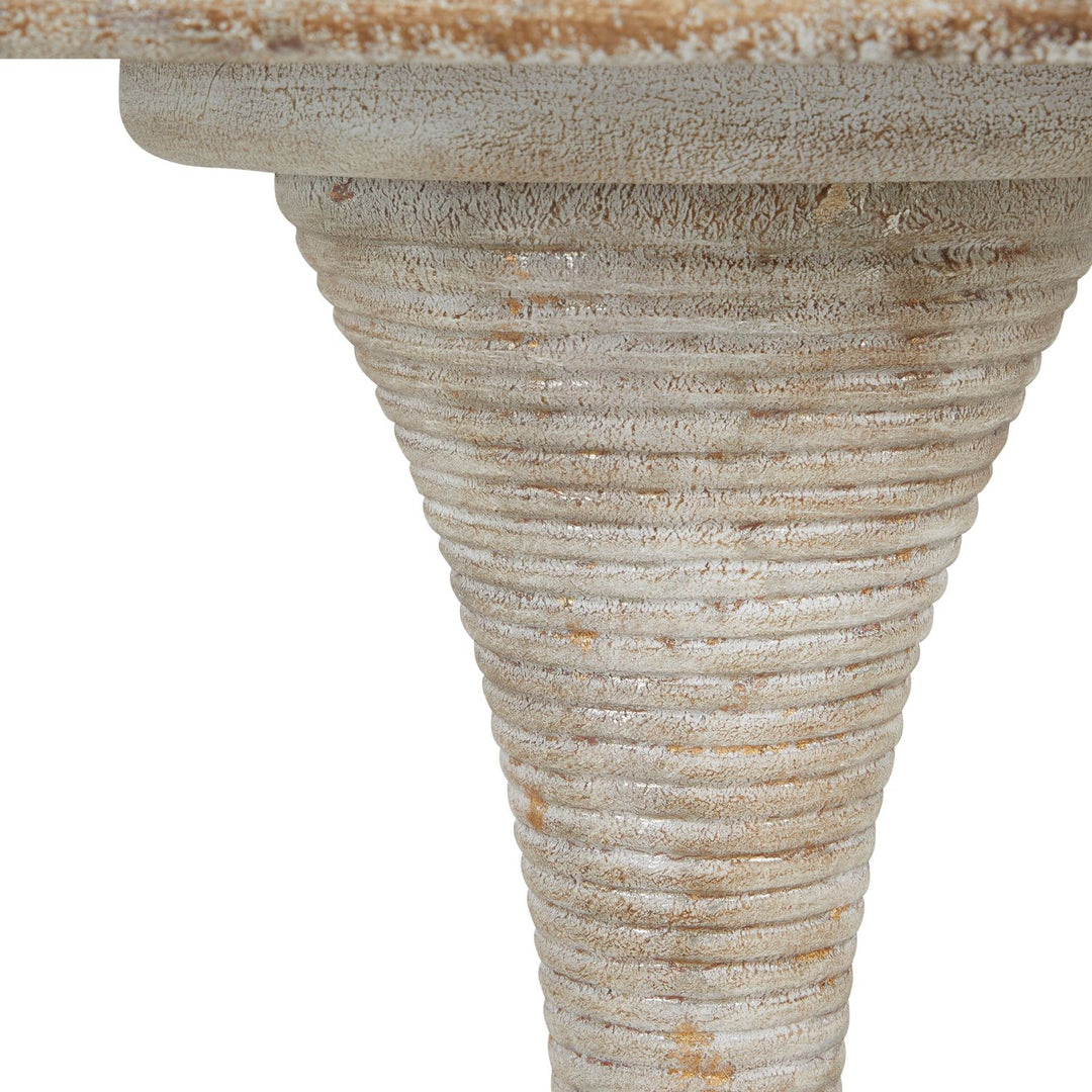 Gloria Resin Round Pedestal Accent Table - 24 In. W X 26 In. H