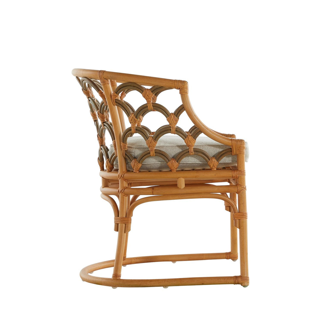 Coralee Natural Rattan Dining Chair - Gray