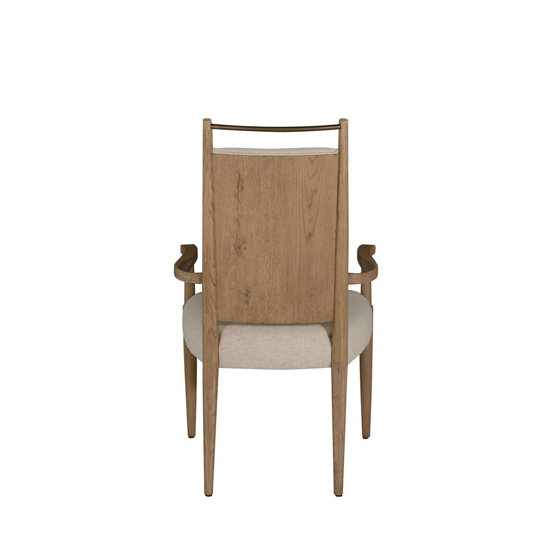 Highland Oak High Back Dining Arm Chair - Dawn