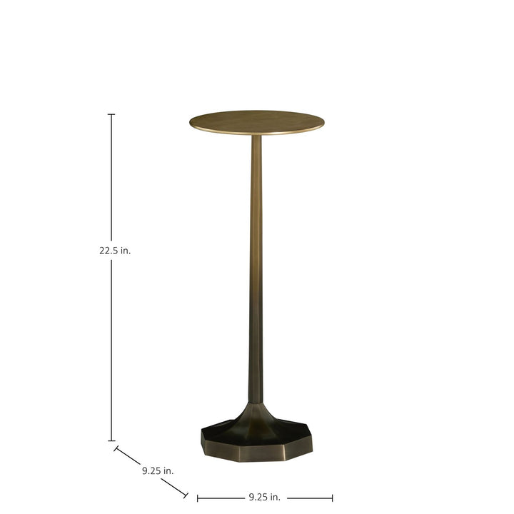 Ombre Metal Circle Pedestal Drink Table - 9.25 In. W X 22.5 In. H