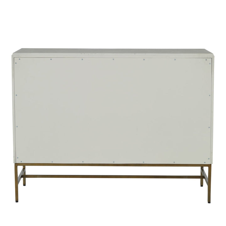Maya Mindi Dresser - 5 Drawers, Cerused White