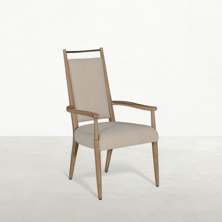 Highland Oak High Back Dining Arm Chair - Dawn