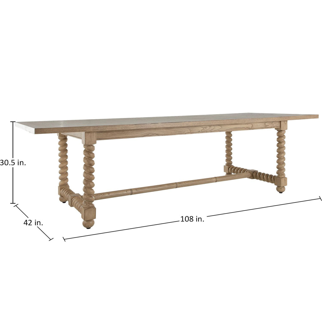 Ferdinand Wood Rectangle Dining Table - 108 In. W X 30.5 In. H