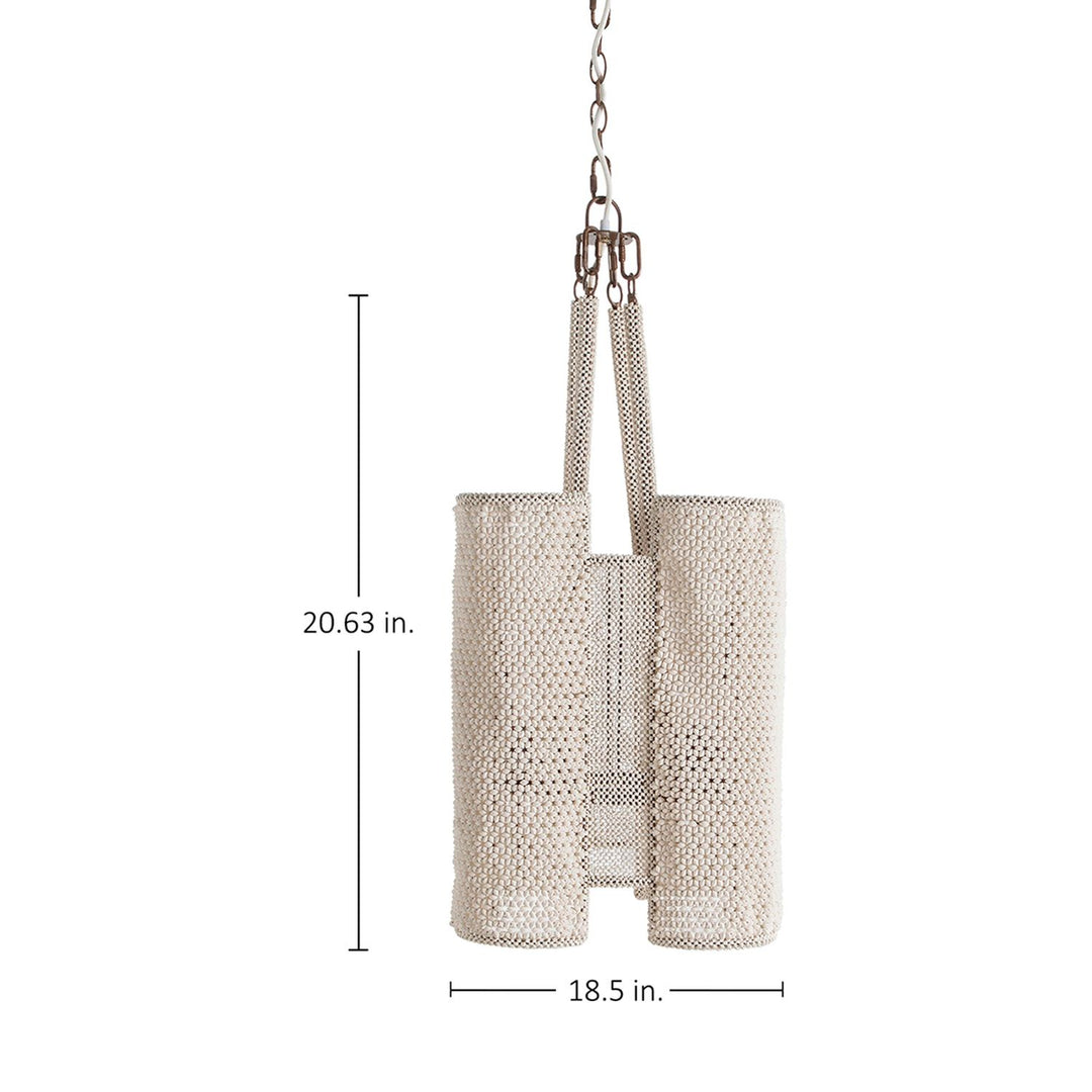 Teagan Wood Winter White Pendant Chandelier - 18.5 In. W X 20.625 In. H