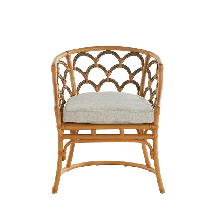 Coralee Natural Rattan Dining Chair - Gray