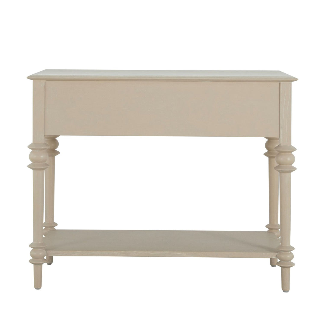Anastasia Oak Wood Nightstand - 1 Drawer, Cerused White