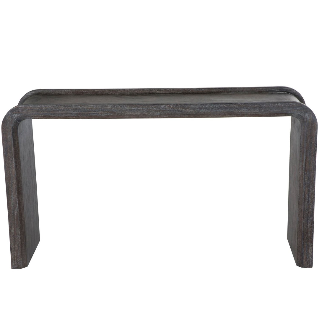 Norman Mindi Wood Rectangle Waterfall Console Table - 61 In. W X 34 In. H