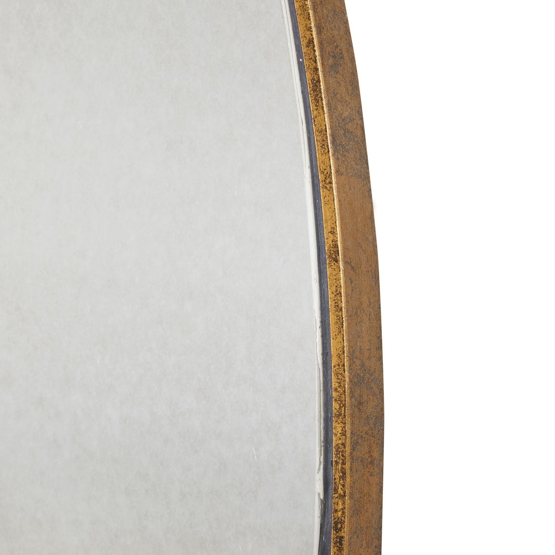 Nancy Circle Accent Mirror - Gilded Gold, 47.5 In. H X 47.5 In. W X 0.75 In. D